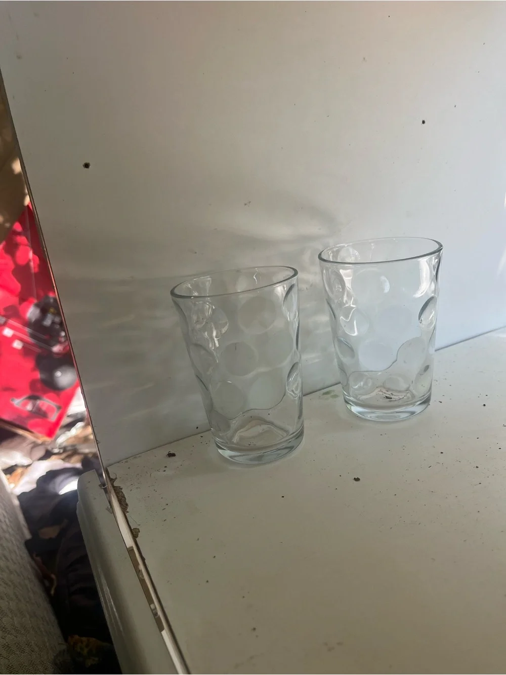 Clear Textured Glass Tumbler - Set of 2